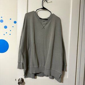 Aerie Oversized Desert Army Green Long Sleeve Sweatshirt